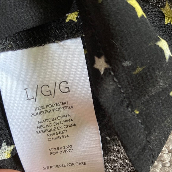 CABI sheer star-print Galaxy Blouse, Sz Large. - Picture 6 of 9